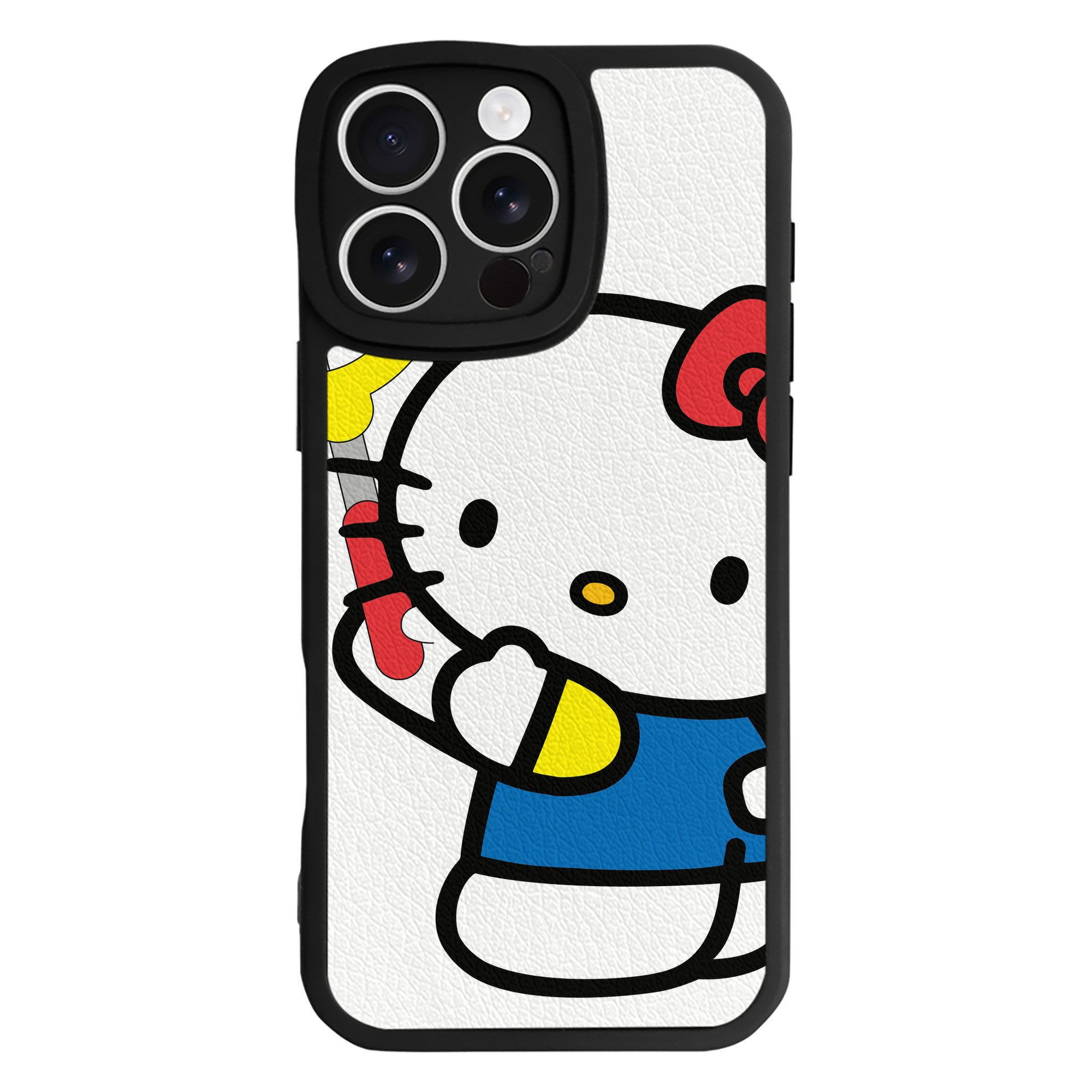 （画像用） Hello Kitty ハローキティ 【iPhone 16シリーズ対応】シリコンスマホケース（レザー調） 材質：シリコン